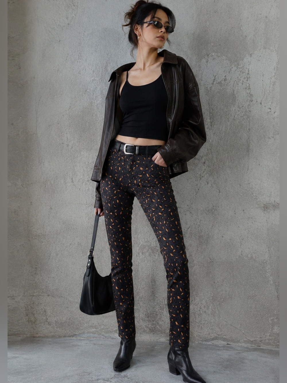 Carhartt WIP Riot Pant II Leopard Print Skinny Pants 26